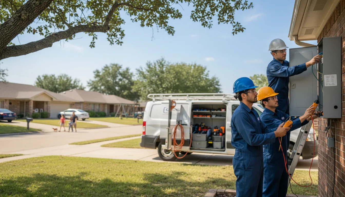 Certified electrician providing emergency electrical services in Mingus, TX